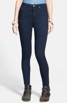 Thumbnail for your product : Free People 'Perfect' High Rise Skinny Jeans (Spruce With Tint)