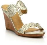 Thumbnail for your product : Jack Rogers Luccia Metallic Leather Platform Wedge Sandals
