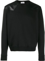 Thumbnail for your product : Saint Laurent Crew Neck Panelled Sweatshirt
