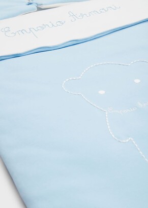 Emporio Armani Sleeping Bag With Teddy Bear Embroidery And Logo