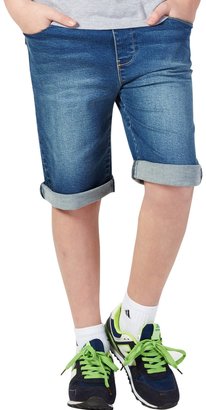 Leo&Lily Boys' Kids' Rib Waistband Regular Fit Stretch Denim Shorts Jean