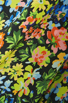 Thumbnail for your product : Les Rêveries Floral-print silk crepe de chine halterneck midi dress