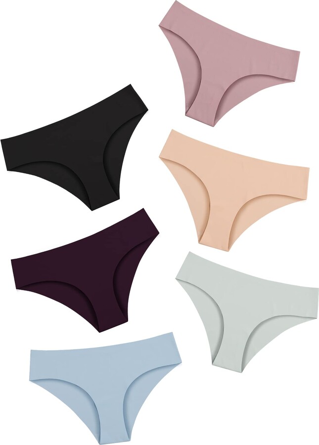 DEANGELMON Women Seamless Underwear Hipster Microfiber Panties No