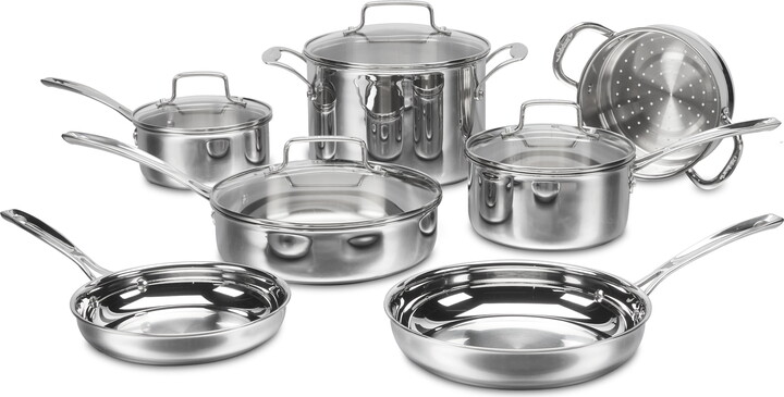 Cuisinart Pro 11-Piece Tri-Ply Stainless Steel Cookware Set