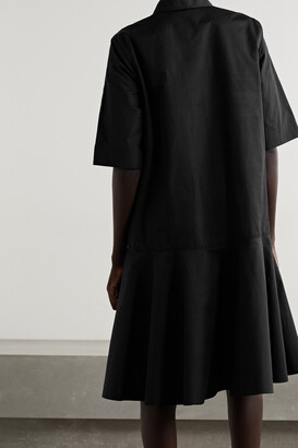 Lafayette148 - Bailey Tiered Cotton-poplin Shirt Dress - Black