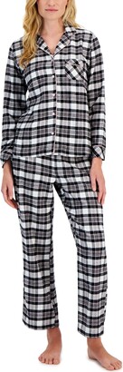 Charter Club Petite 2-Pc. Cotton Flannel Printed Pajamas Set, Created for Macy's