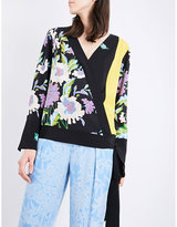 Thumbnail for your product : Diane von Furstenberg Floral-print silk-crepe blouse