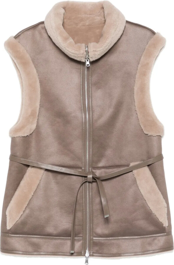 Urban Code Fur-Trimmed Zip-Front Vest