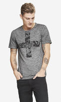 Thumbnail for your product : Express Garment Dyed Slub Graphic Tee - Splatter Cross
