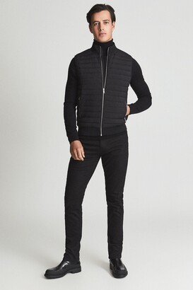 Reiss Hybrid Quilted Gilet