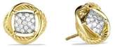 Thumbnail for your product : David Yurman Infinity Earrings with Diamonds in Gold