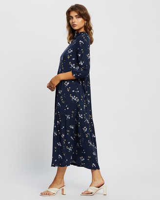 Y.A.S Women's Navy Maxi dresses - Pleana Maxi Spring Dress - Size One Size, M at The Iconic