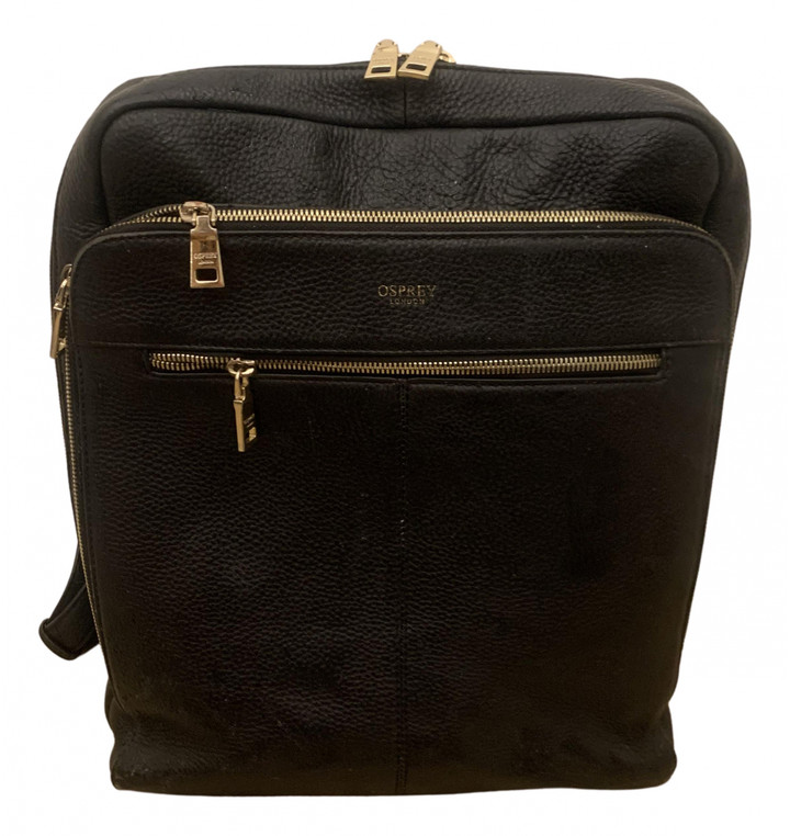 osprey black leather backpack