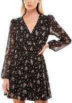 Thumbnail for your product : Trixxi Juniors' Floral-Print Godet Fit & Flare Dress
