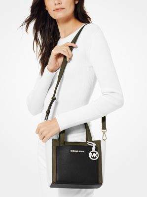 Michael Kors Gemma Small Tri-Color Pebbled Leather Crossbody Bag