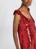 Thumbnail for your product : P.A.R.O.S.H. Bow Applique Sequin Dress