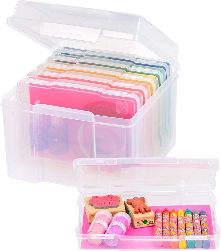Iris Ohyama IRIS USA 5" x 7" Photo Storage Box Craft Keeper