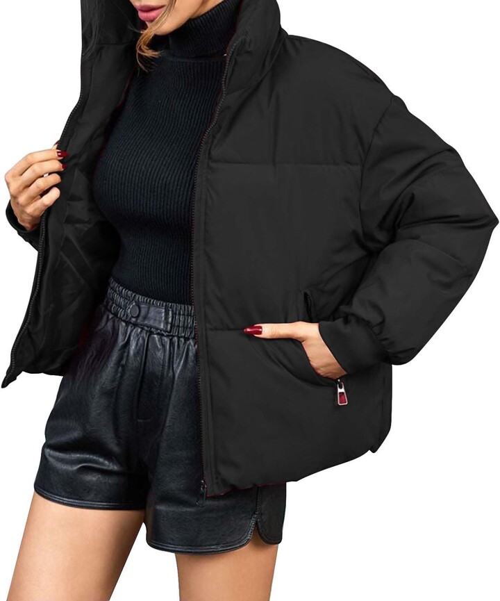 Cocila Cyber of Monday 2023 Plus Size Puffer Jackets Women Keeping Warm Gifts Women Ladies