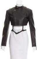 Thumbnail for your product : Alexander Wang Cropped Leather Jacket w/ Tags