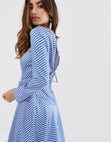 Thumbnail for your product : ASOS DESIGN open back maxi dress in stripe