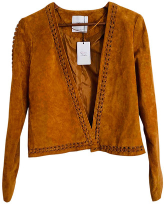 MANGO Camel Leather Jackets