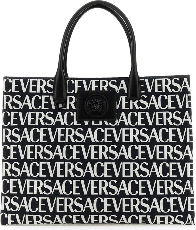 Versace All Over Logo Large Tote Bag - ShopStyle