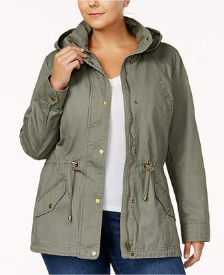 Style and Co Plus Size Twill Utility Jacket, Created for Macy's