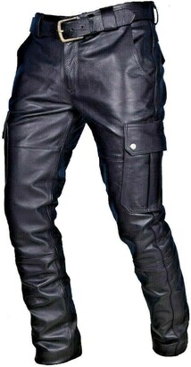 Mens Leather Trousers | Shop the world's largest collection of fashion |  ShopStyle UK