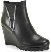 Thumbnail for your product : Footnotes Jamilla - Leather Wedge Elastic Bootie