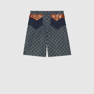 Gucci Washed organic denim shorts