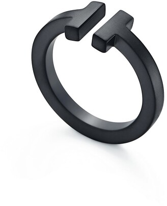 Tiffany & Co. T Square Ring in Black-coated Steel