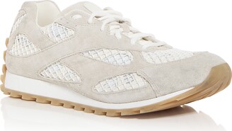 Bottega Veneta Neutral Lagoon Low Top Leather Sneakers