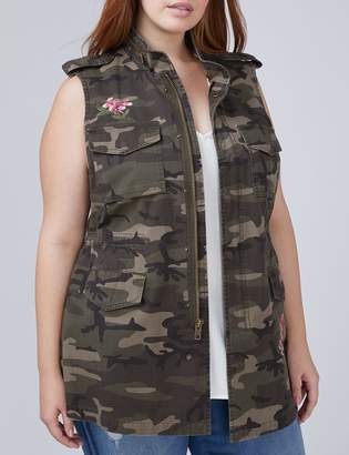 Floral Embroidered Camo Vest