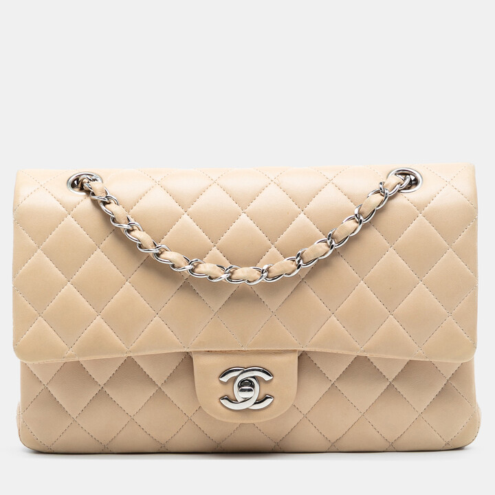Chanel Brown Medium Classic Lambskin Double Flap