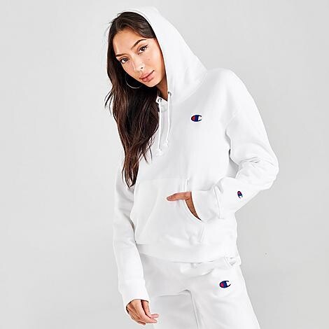 small white champion hoodie