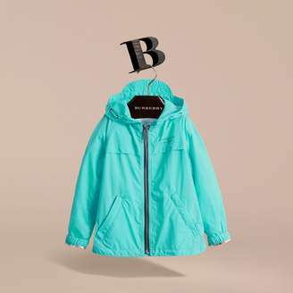 Burberry Showerproof Hooded Technical Jacket , Size: 10Y, Blue