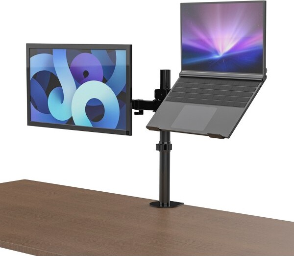 Stand Up Desk Store Convertible ClampOn Laptop and Monitor Stand