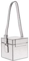 Thumbnail for your product : Hillier Bartley Cube Lizard Effect Clutch - Womens - Silver