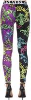 Thumbnail for your product : Versace Jeans Couture Printed Velvet Leggings
