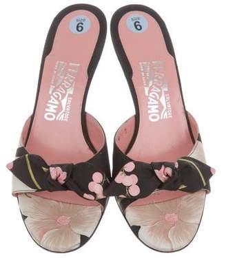 Ferragamo Floral Slide Sandals