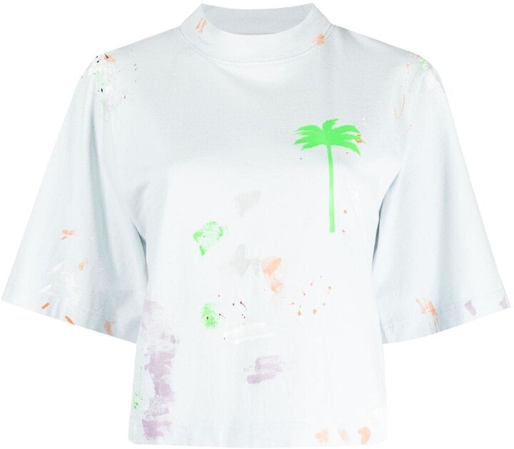 HTUAEUEHRH Palm Tree Fashion Toddler/Infant Crewneck Short Sleeve Shirt Tee Jersey 