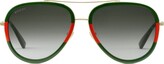 Thumbnail for your product : Gucci Eyewear Pilot-Frame Metal Sunglasses