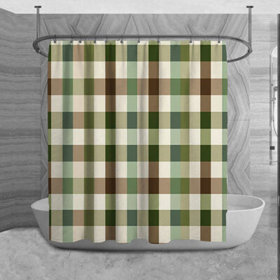 East Urban Home Saraphine Gingham Shower Curtain