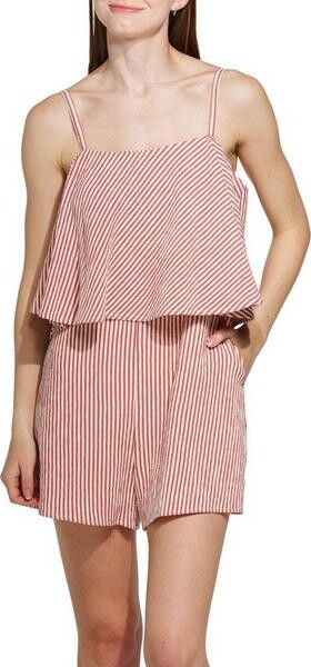 Gilli Women's Double Layer Romper Medium Red