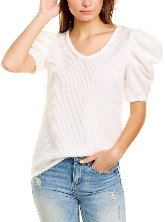 Bella Zoe Puff Sleeve Sweater ShopStyle Knitwear