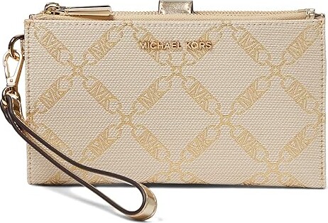 MICHAEL Michael Kors Large East-west Crossbody Bag In Pale Gold Metallic  Saffiano Leather