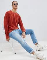 Thumbnail for your product : Nudie Jeans Samuel organic cotton terry sweatshirt in orange