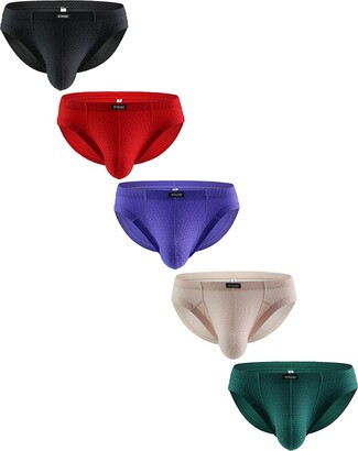 iKingsky Men's Stretch Briefs with Large Pouch Sexy Bulge Underwear Low  Waist Underwear for Men - ShopStyle