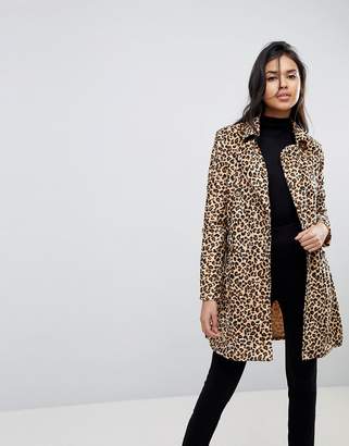 Parisian Belted Leopard Coat
