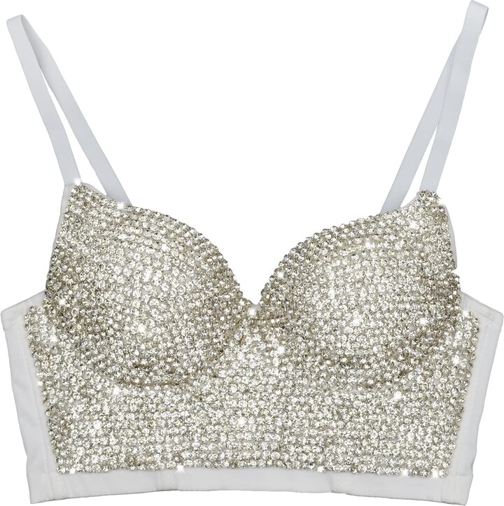 Hand-made Pearls Bralet Bustier Crop Top – SHE'SMODA